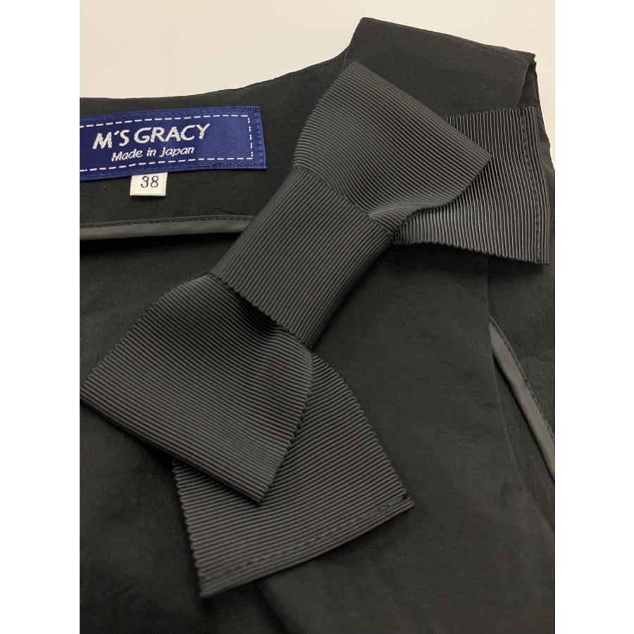 エムズグレイシー 511315 ワンピース 38 ブラック ティアード フレア  