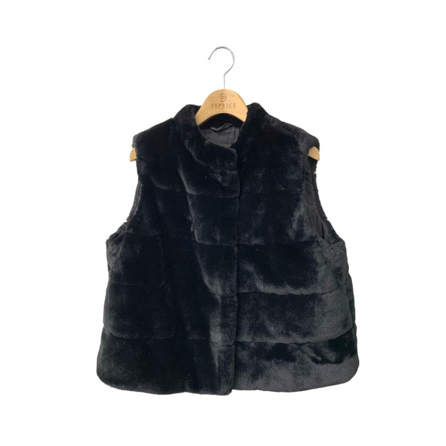 マッキントッシュ G5F01-447 コート 38 ブラック ファーベスト付き