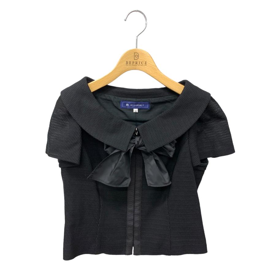 エムズグレイシー 524328 ジャケット 38 ブラック リボン IT38IIFOQNTS