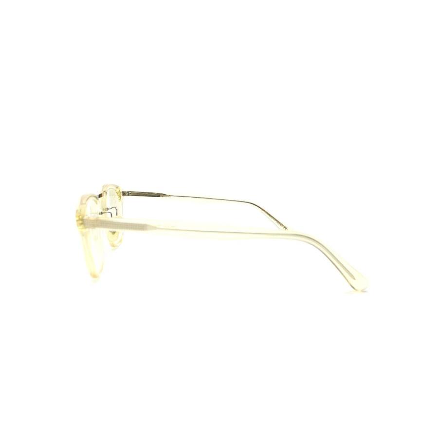 美品 廃盤 クリアベージュ ウェリントン 恵那眼鏡 WA01-46 ayame（アヤメ） SWAN W メガネ クリアベージュ/ゴールド コンビ