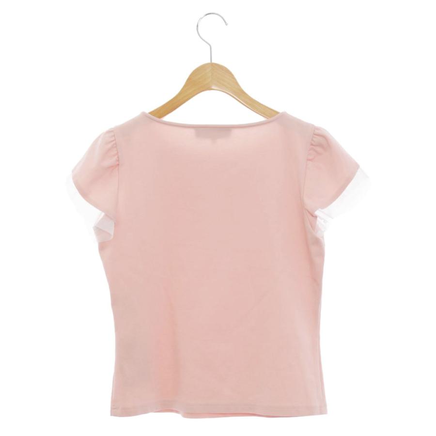 エムズグレイシー　ピンクカットソー エムズグレイシー SpanglexBeads Ribbon Cut sew 915310 Tシャツ
