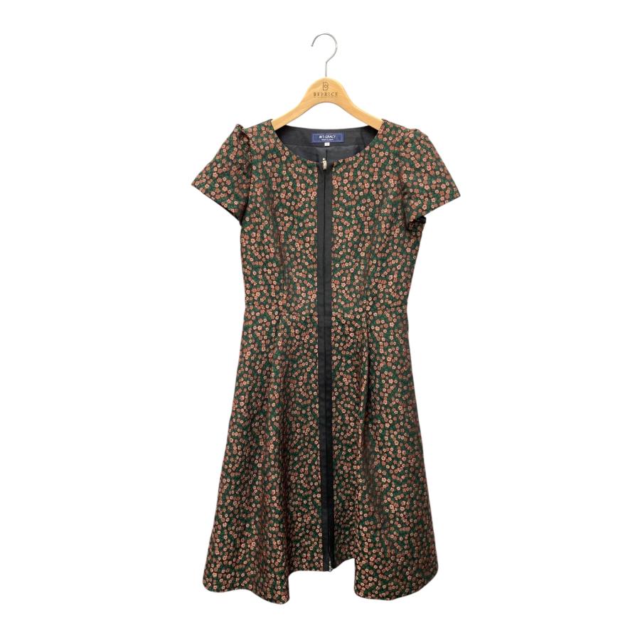 エムズグレイシー 小花柄ジャガードドレス 411520 ワンピース 40