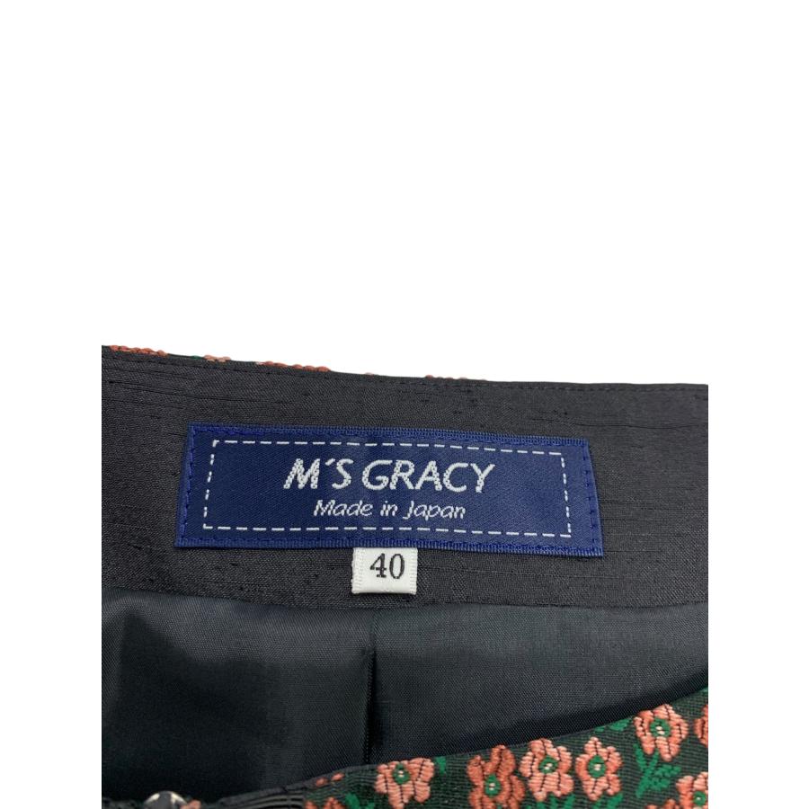 エムズグレイシー 小花柄ジャガードドレス 411520 ワンピース 40