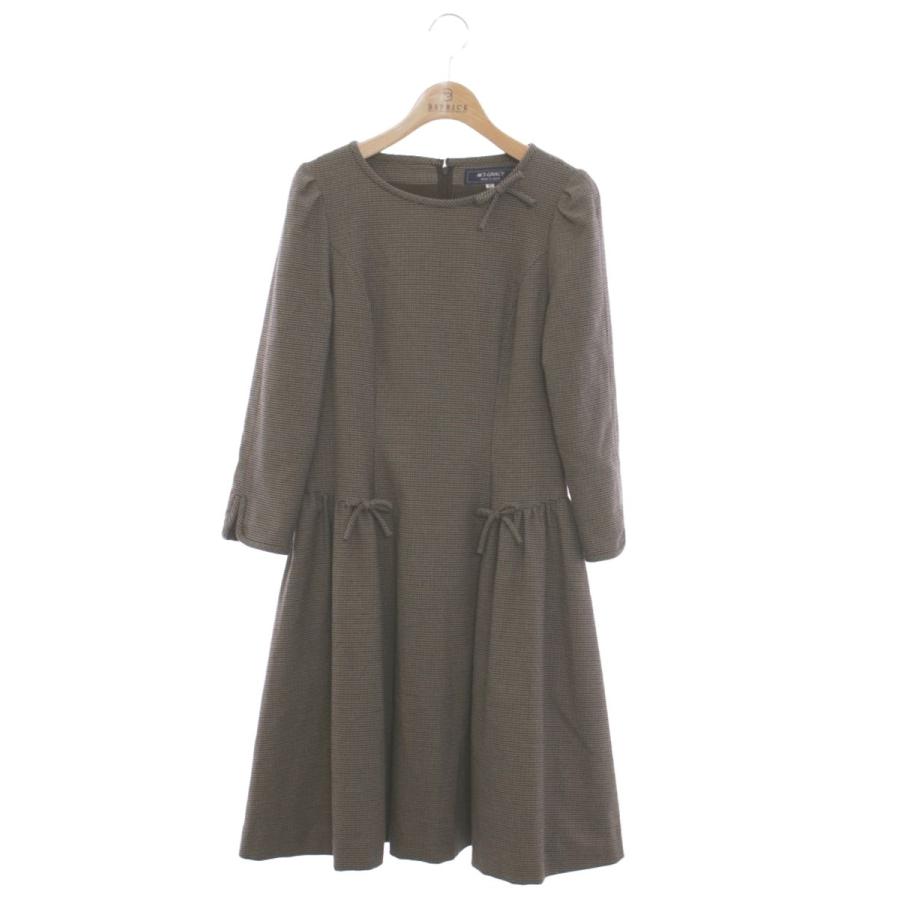 エムズグレイシー 千鳥格子柄　リボン ワンピース　36 エムズグレイシー 千鳥格子柄 リボン ワンピース 36 エムズ