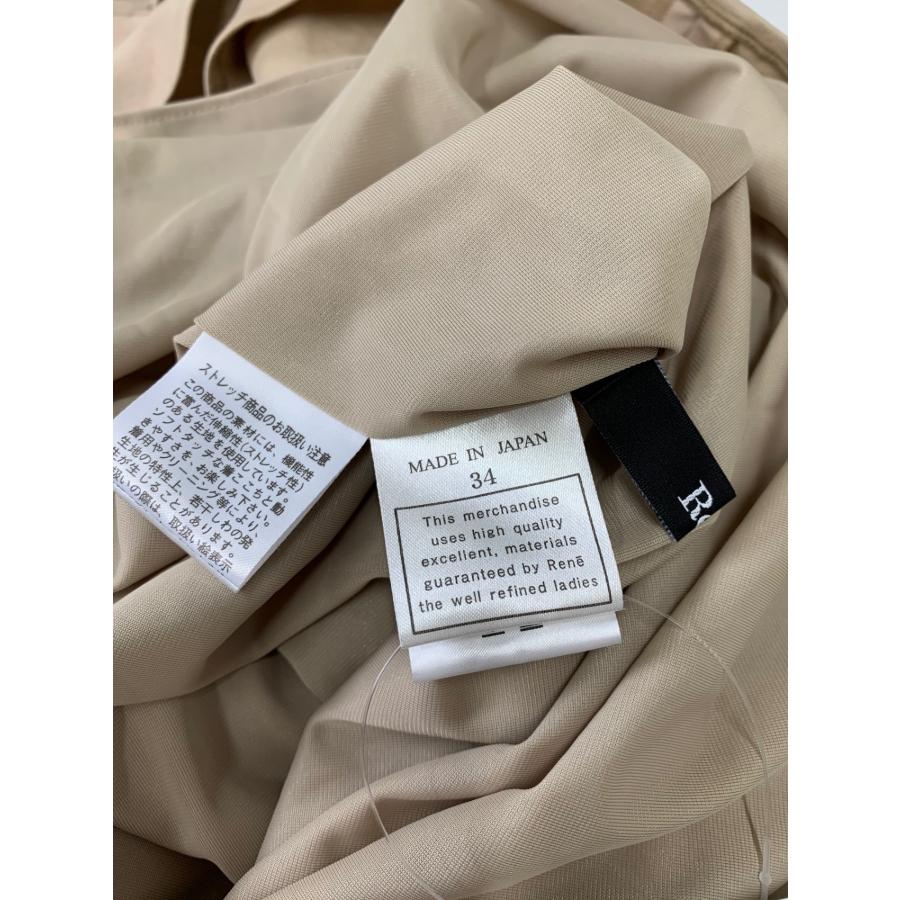 ルネ 5227080 ワンピース 34 ベージュ パール ストレッチ ルネ 5227080 ワンピース 34 ベージュ パール ストレッチ