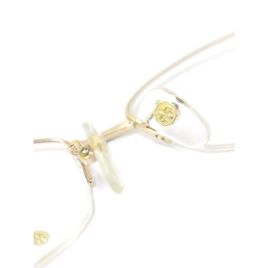 中村勘三郎 KN-2612 メガネ ゴールド/ホワイトパール 手作り チタニウム コンビフレーム ハーフリム スクエア IT4N7TCJTG7C 中村勘三郎 KN-2612 メガネ ゴールド/ホワイトパール 手作り