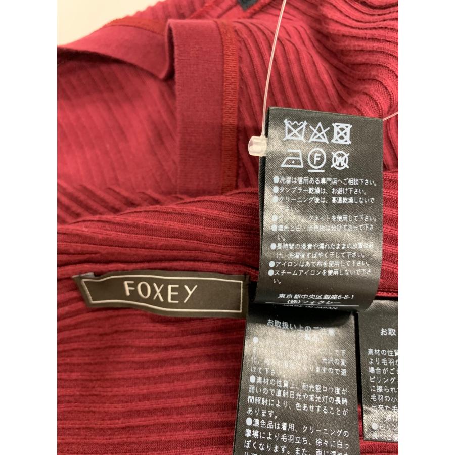 フォクシーブティック 45101 カーディガン 38 レッド シルク混 Vネック IT4XKVGSSFC0 フォクシーブティック 45101 カーディガン 38 レッド シルク混 Vネック