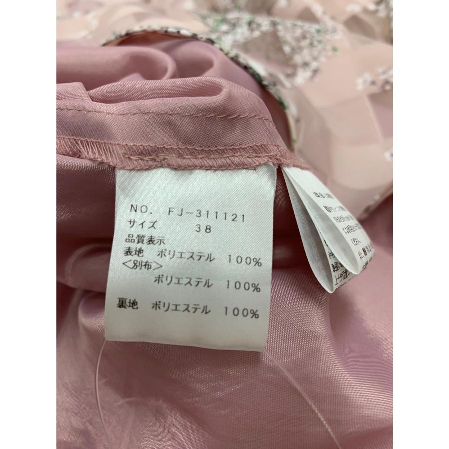 最終価格！M's カタログ リボン オーガンジー 花 ワンピース エムズグレイシー 311121 ワンピース 38 ピンク 花 リボン