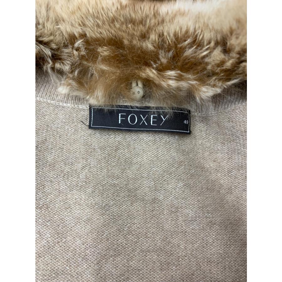 フォクシー　カシミヤ100%ショートカーディガン　美品40 FOXEY（フォクシー） 日本製 カシミヤ100％ 長袖 ショート丈 ニット