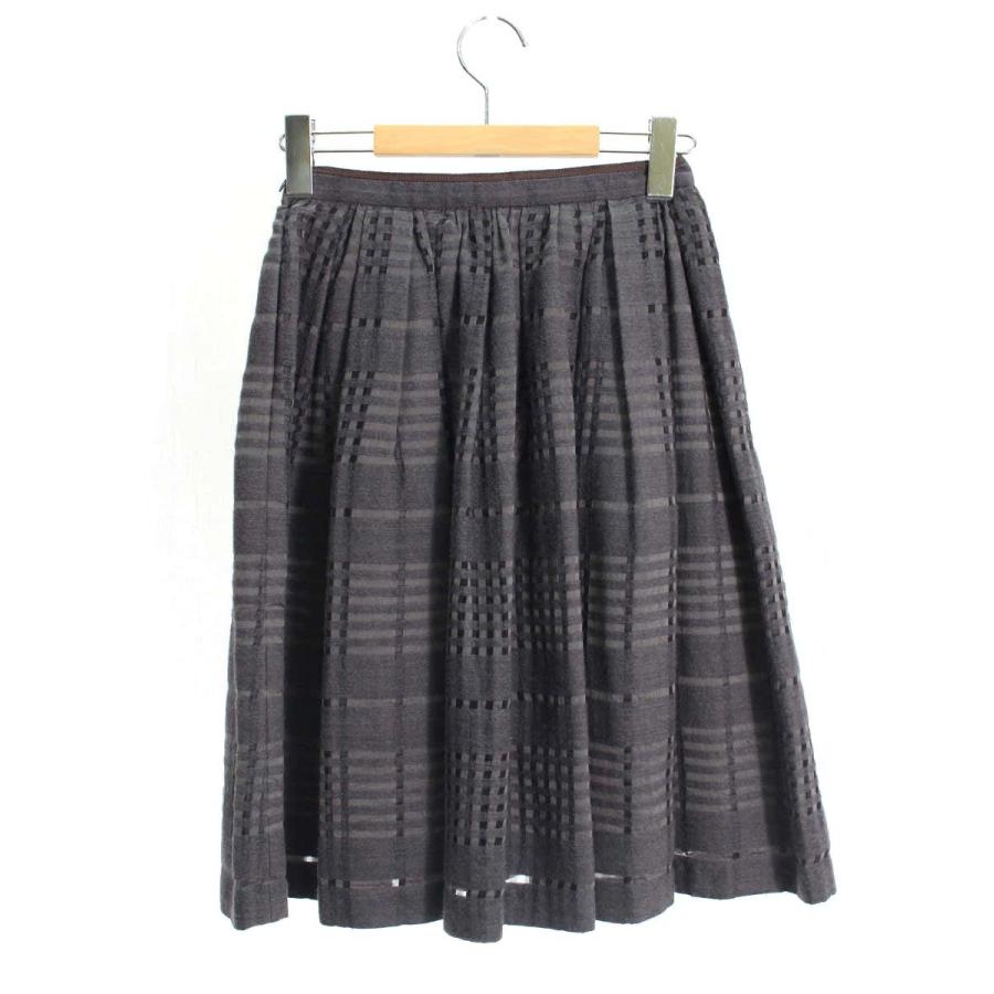 フォクシーブティック Skirt 36317 スカート 38 グレー タック