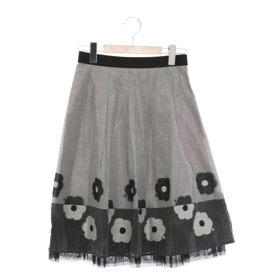 エムズグレイシー Jacquard Flower Skirt 917331 36 グレー