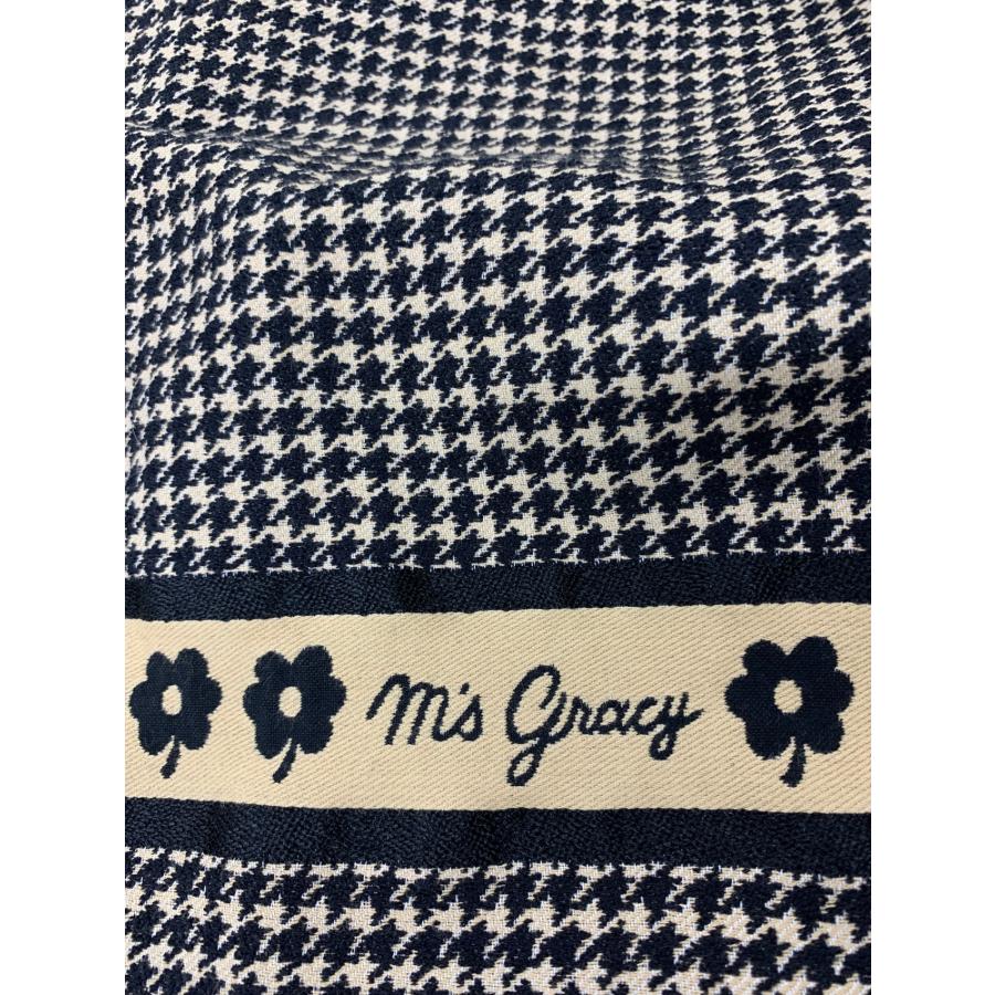 エムズグレイシー 千鳥柄ライン入りタックスカート 317524 40 ベージュ