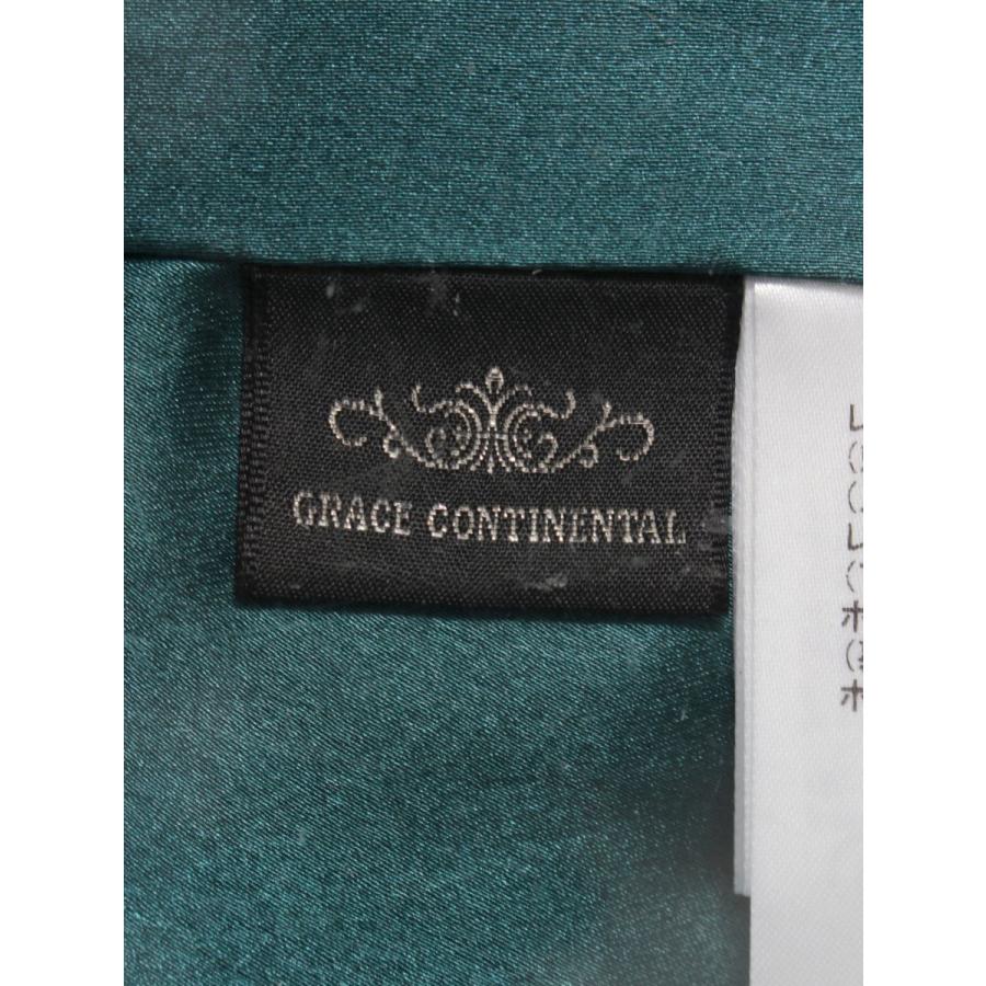 美品✨️グレースコンチネンタル アラベスク刺繍ロングワンピース フレア グリーン グレースコンチネンタル アラベスク刺繍ロングワンピース