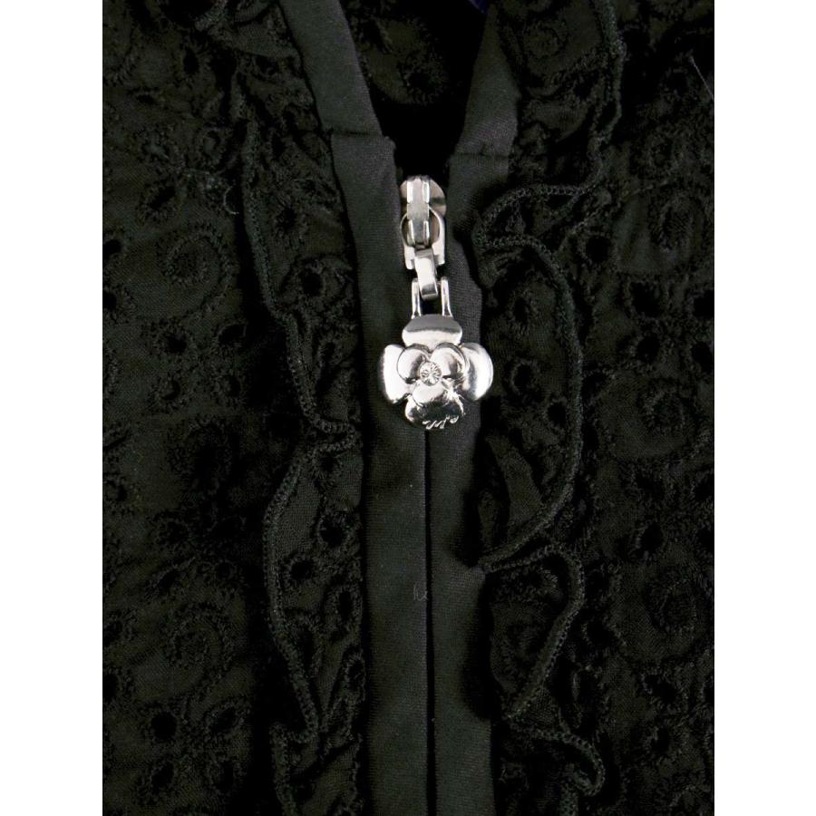 エムズグレイシー 314312 ジャケット 38 ブラック ダブルジップ