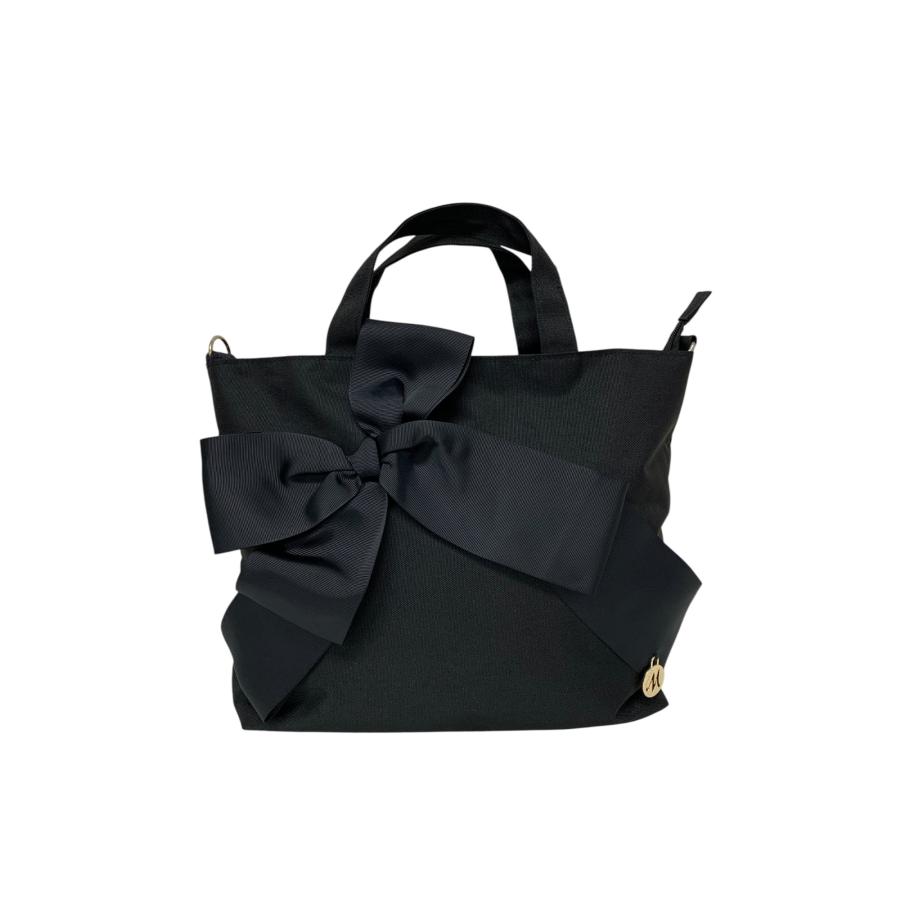 エムズグレイシー 294102 ハンドバッグ ブラック リボン 2way