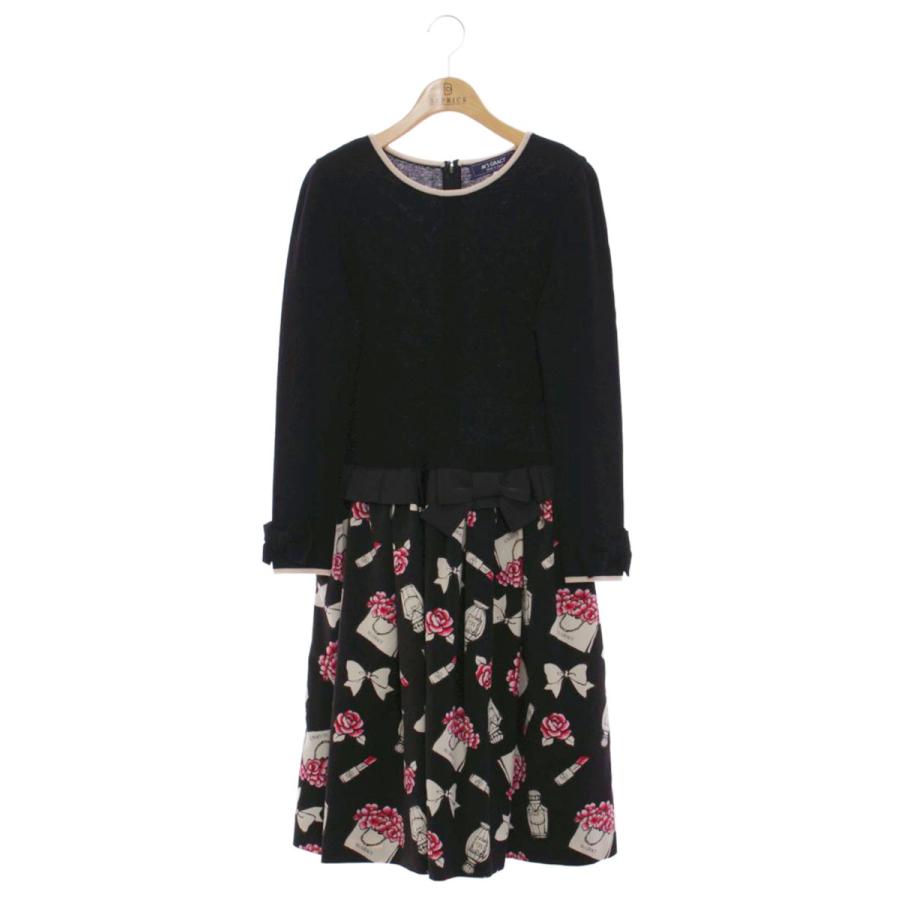 エムズグレイシー 911541 ワンピース 40 ブラック ニット 香水 バッグ