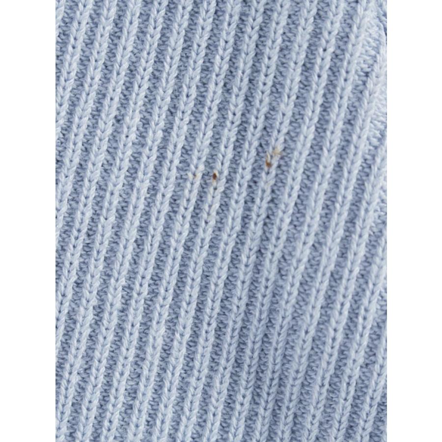 ルネ　ニットカーディガン　リボン　ブルー　34 ルネニットカーディガンブルー34