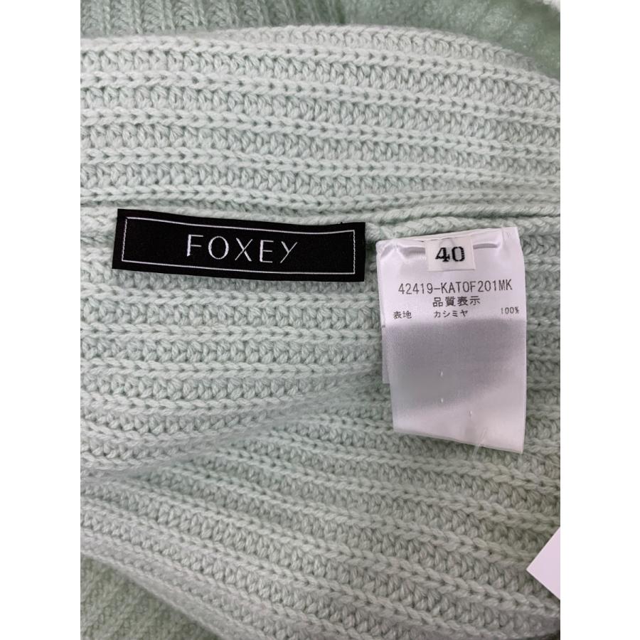 フォクシー Cropped Cashmere Sweater 42419 ニット 40 グリーン  