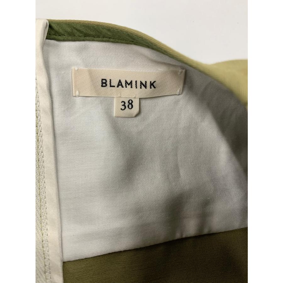 BLAMINK ブラミンク 構築的 ペプラム ブラウス カーキ バックファスナー BLAMINK ブラミンク 構築的 ペプラム ブラウス カーキ バック