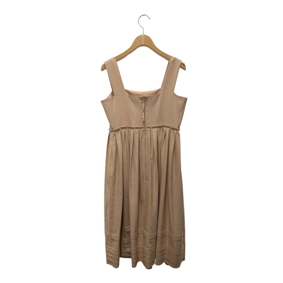 美品♡2021年♡フォクシー リネン ノースリーブ ロングワンピース 38 フォクシーニューヨーク ドレス ジュゼフィーヌ 39926 ワンピース 38