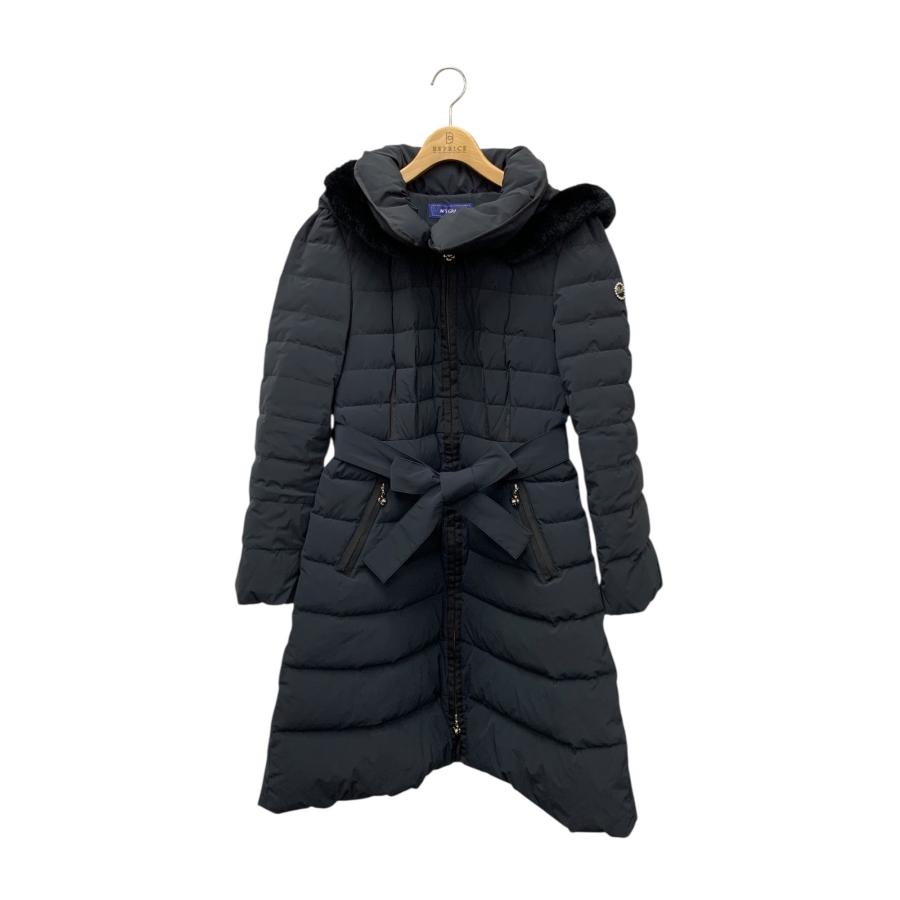 エムズグレイシー 729504 ダウンコート 42 ネイビー パールロゴ