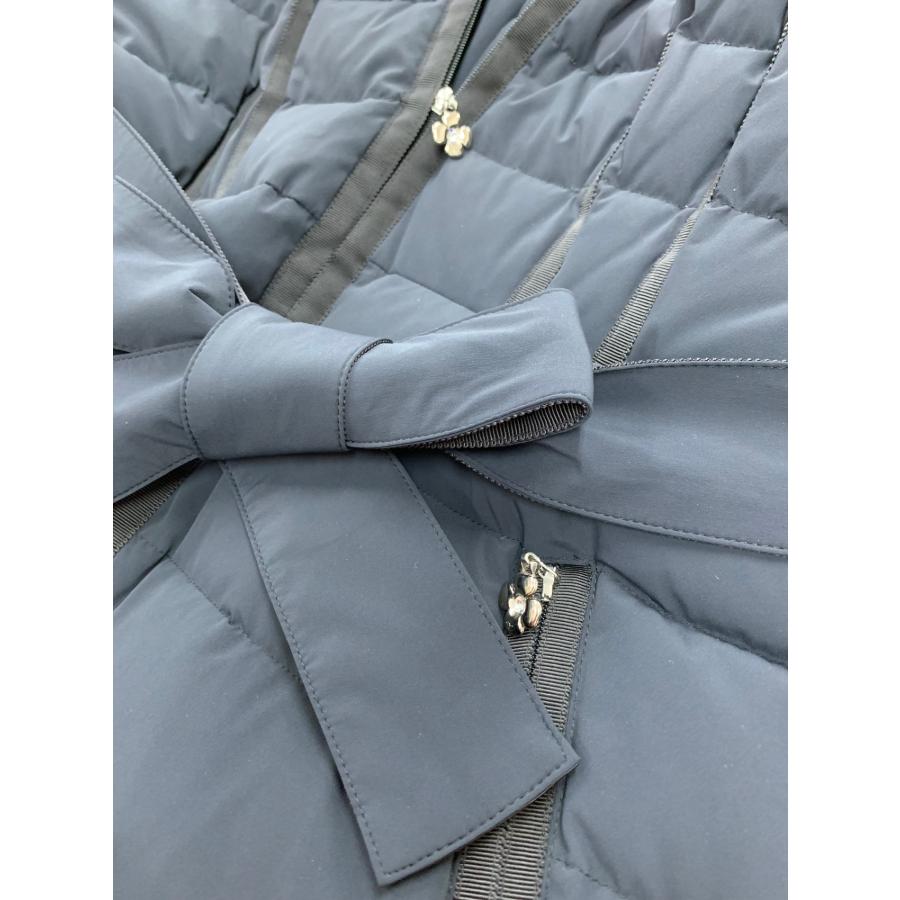 エムズグレイシー 729504 ダウンコート 42 ネイビー パールロゴ