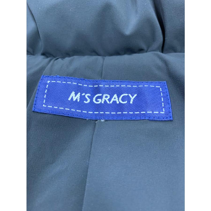 エムズグレイシー 729504 ダウンコート 42 ネイビー パールロゴ