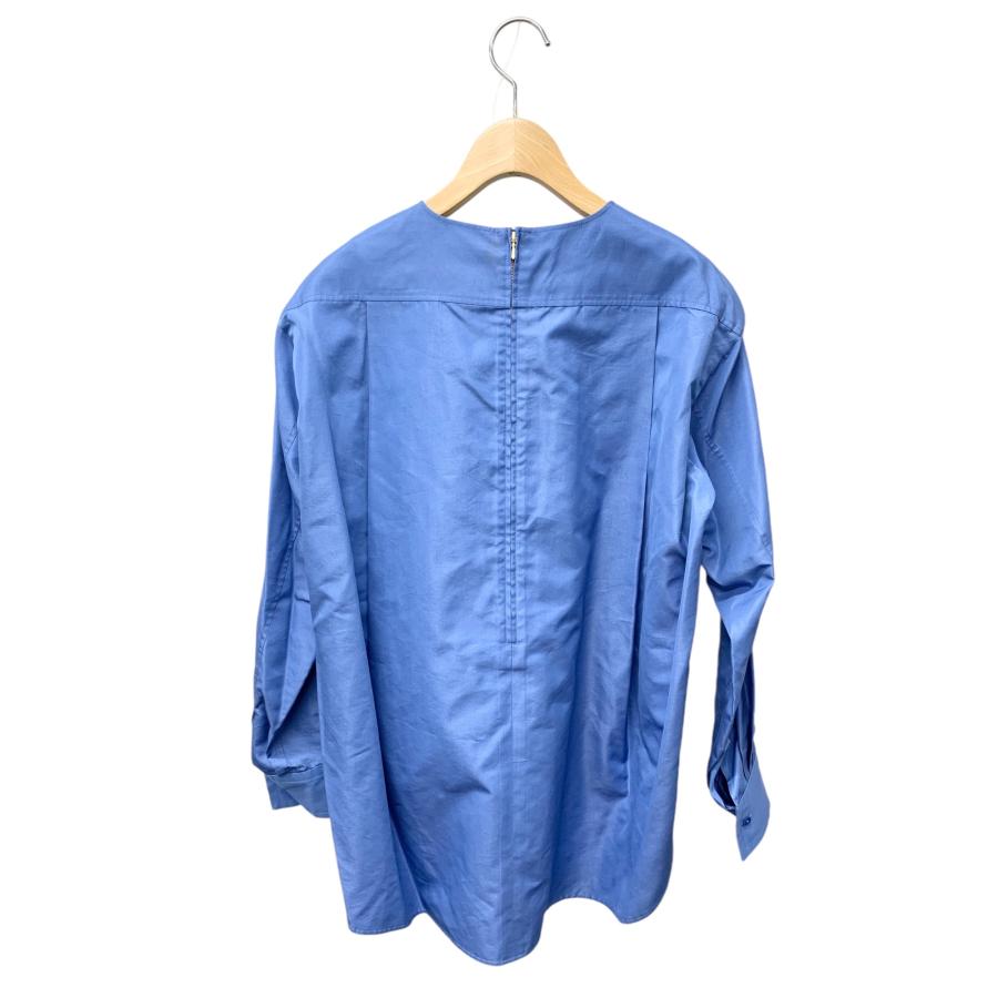 ブラミンク 7921-230-0107 ブラウス 34 ブルー コットン シルク  