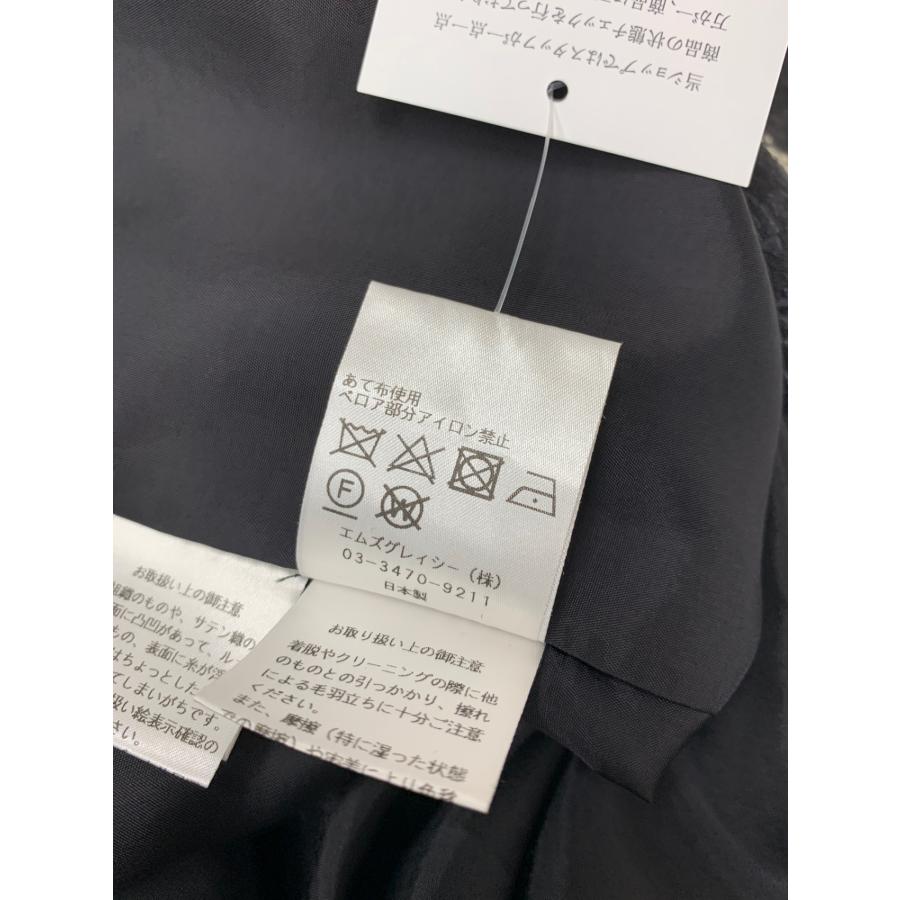 エムズグレイシー 211507 ワンピース 38 ブラック ベロア バラプリント 