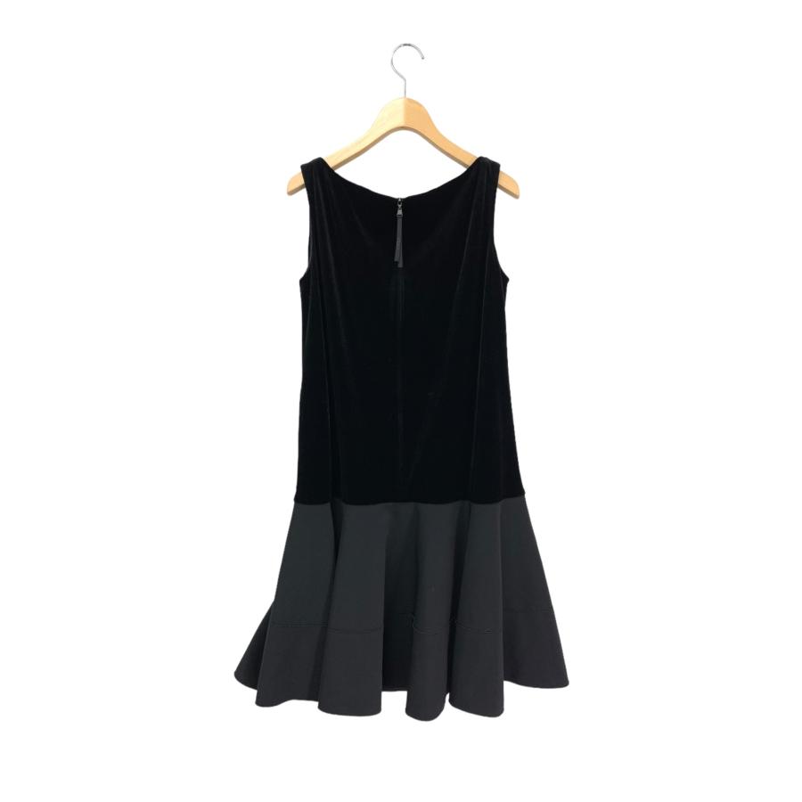 フォクシーニューヨーク ベロアノアール ワンピース 38 バルーンリボン