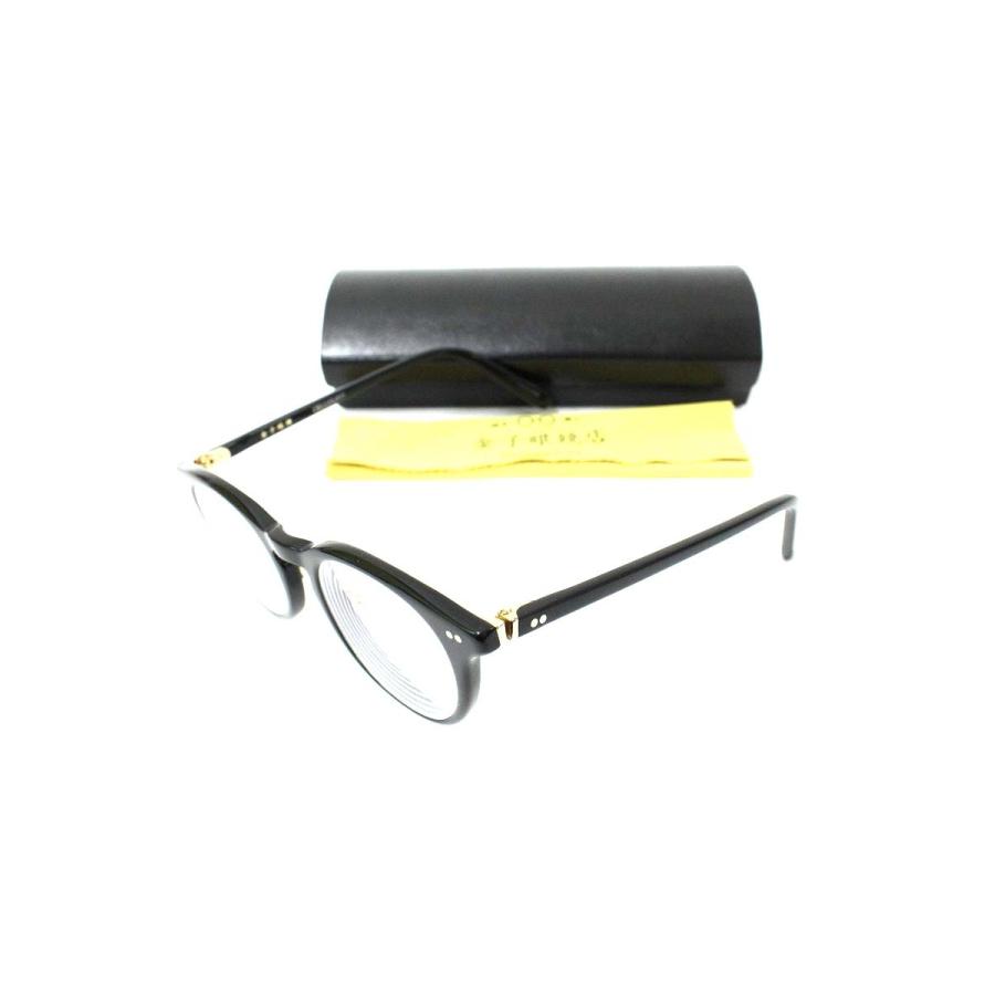 金子眼鏡 セルロイドシリーズ KC-58 BLS メガネ ブラック/ゴールド