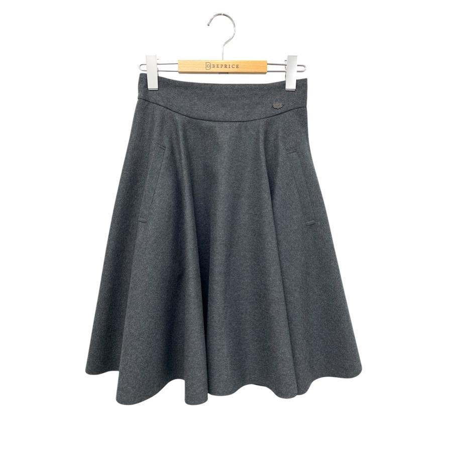 【美品】FOXEY フォクシー　スカート　Irips Flare 38 グレー フォクシーブティック Skirt Full Blossaom 35007 スカート 38 グレー