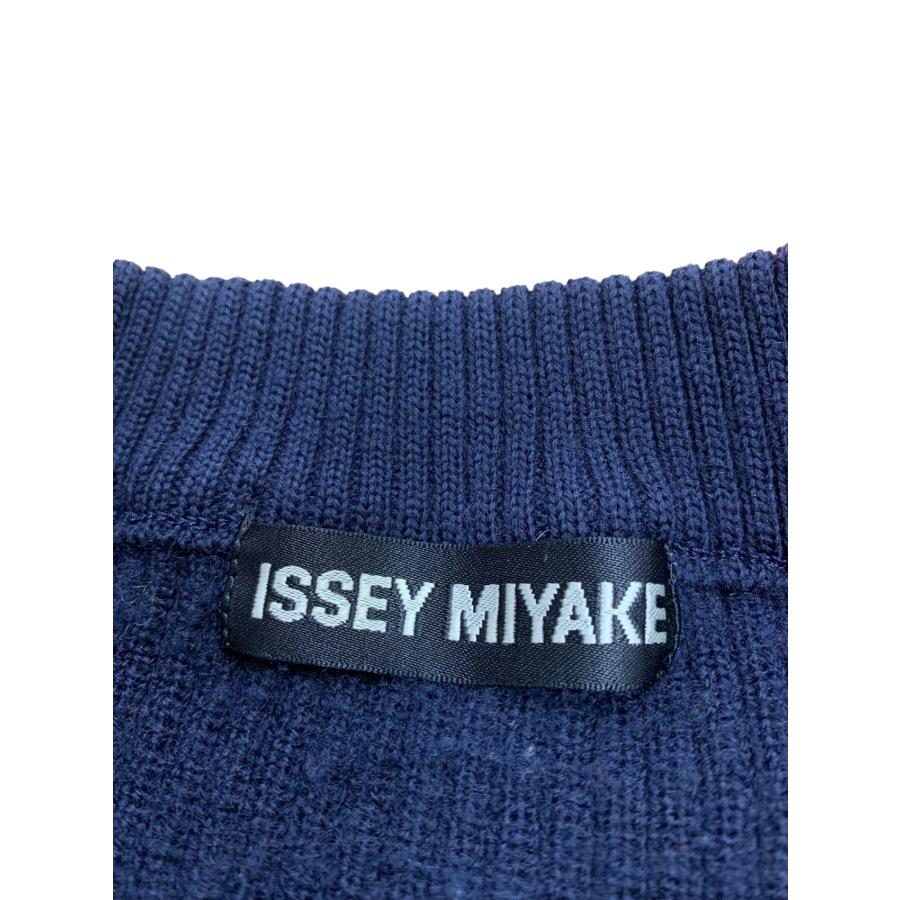 イッセイミヤケ ME33KN029 ニット M ネイビー ライン ウール