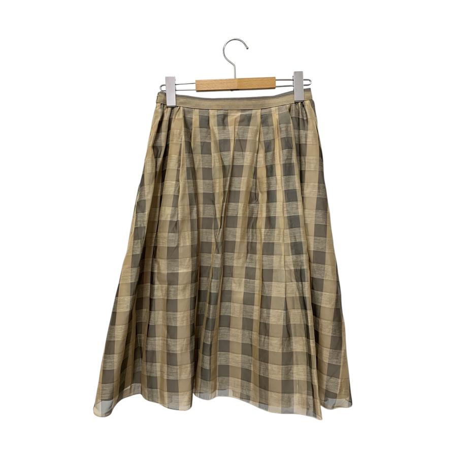 フォクシーブティック Skirt 39706 スカート 38 ベージュ ブロック
