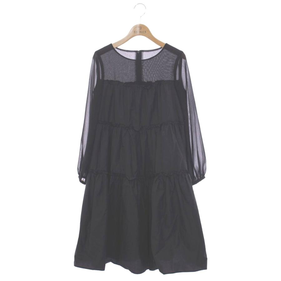 エムズグレイシー ジャガードワンピース フリル ティアード バック