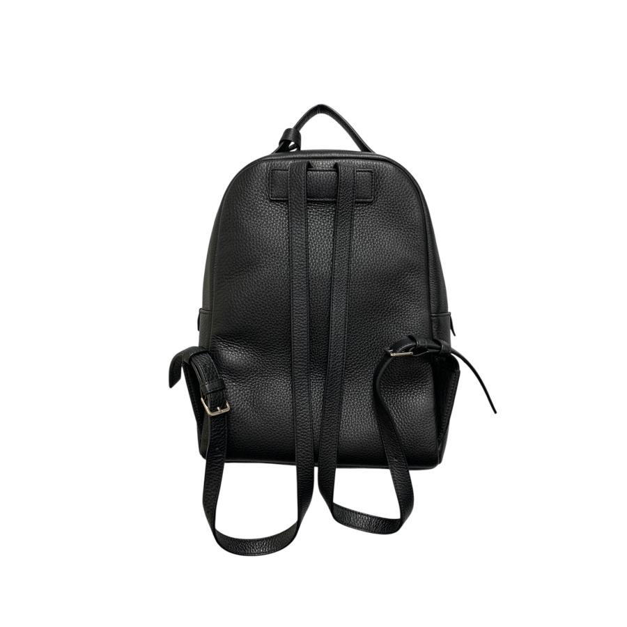 アニエスベー リュックサック ブラック バックパック レザー エンボス