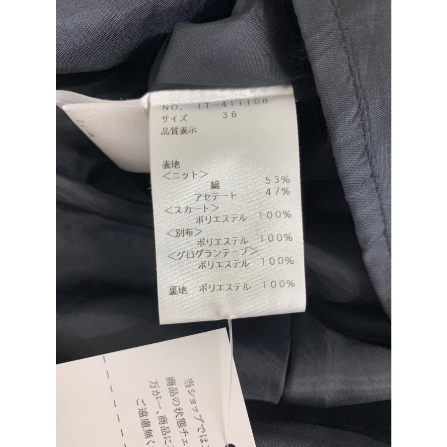 エムズグレイシー 411108 ワンピース 36 ブラック ローズモチーフ  