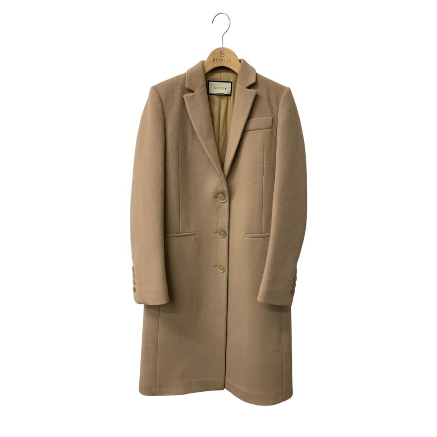 GUCCI ベージュ チェスターコート　イタリア製 グッチ チェスターコート 36 ベージュ ウール ITAKT5JYO9GO