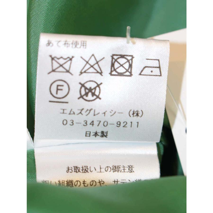エムズグレイシー 111110 ワンピース 42 グリーン ジャガード フラワー
