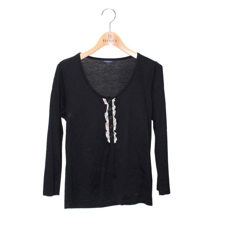 ✅超美品 BurberryLondon バーバリー 長袖 フリル チュニック 黒 超美品 BurberryLondon バーバリー 長袖 フリル チュニック 黒