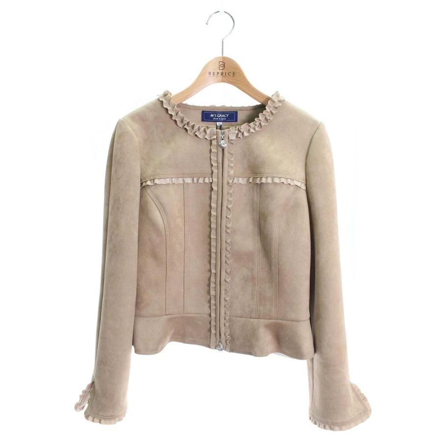 M'S GRACY 日本製フリルフードジップアップアウターブルゾン