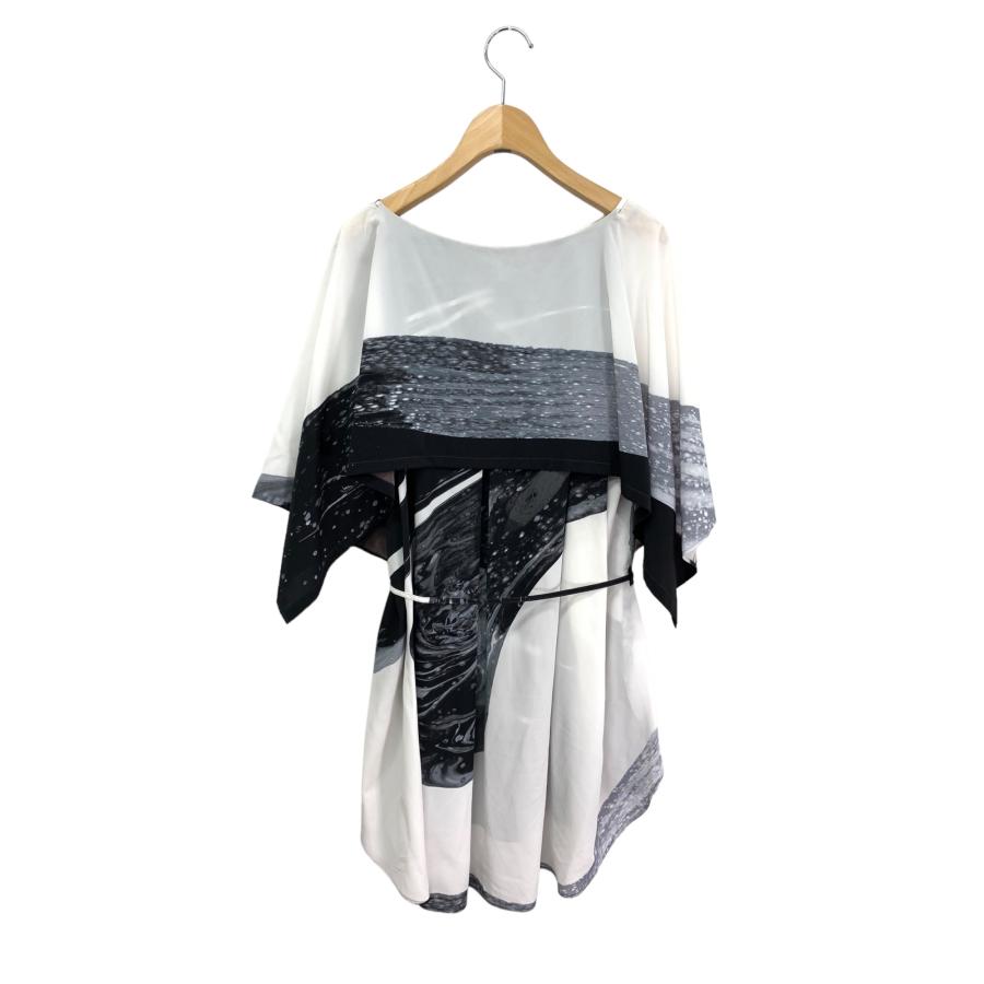 イッセイミヤケ IM51FJ007 チュニック 2 ホワイト マーブル模様