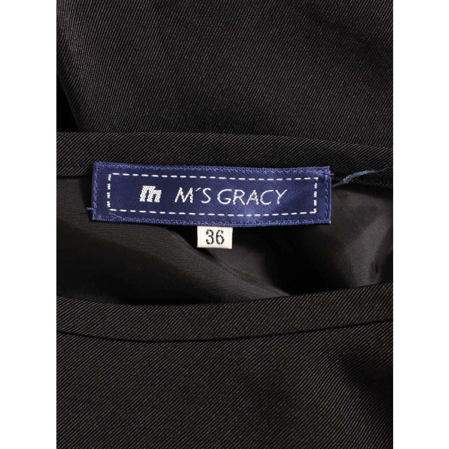 エムズグレイシー 527305 スカート 36 ブラック フラワーモチーフ  