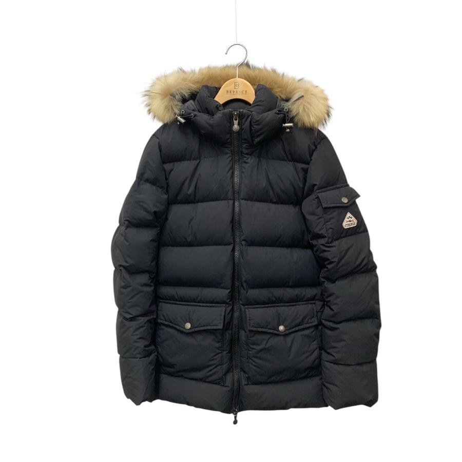 【美品】 ピレネックス オーセンティックウルトラ マット ラクーンファー ダウン ピレネックス AUTHENTIC MAT FUR HMM010 ダウンジャケット S ブラック