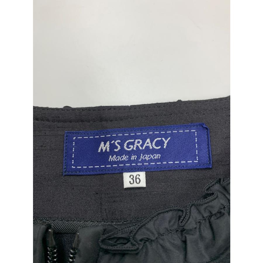 エムズグレイシー 411510 ワンピース 36 ブラック フリル カメリア