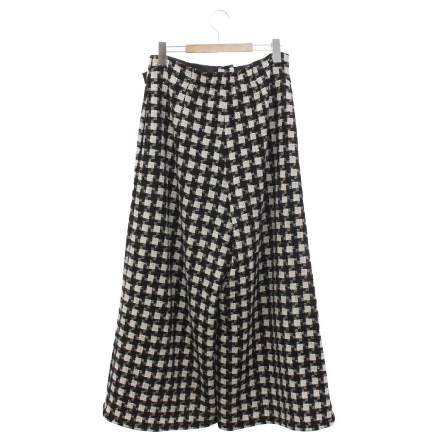 エムズグレイシー 416507 ワイドパンツ 40 ホワイト/ブラック リボン