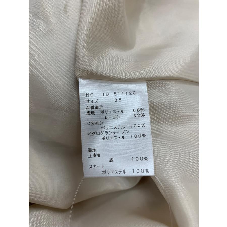 エムズグレイシー 511120 花ボタン付き正統派ワンピース 38 ベージュ