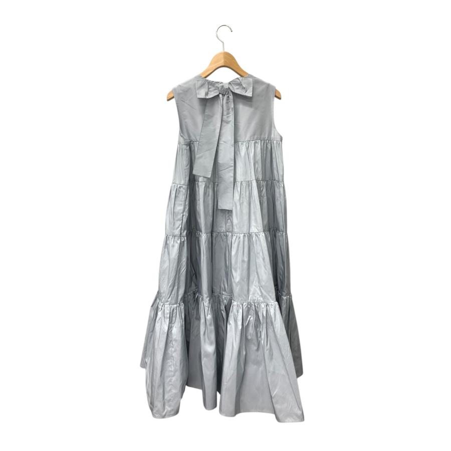 ゆうゆう♡★美品★FOXEY / フォクシーシルクフリル ワンピース38 フォクシーブティック Dress Planet 42206 ワンピース 38 グレー
