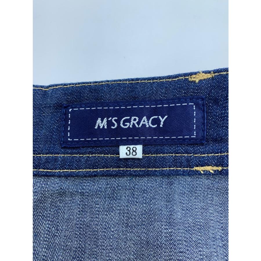 エムズグレイシー パールスタッズ付きデニムスカート 417611 38  