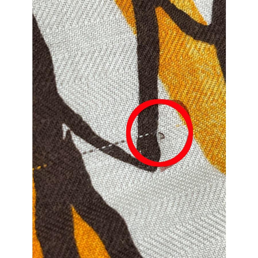 エルメス カレジュアン140 ストール オレンジ ペガサスのように自由に